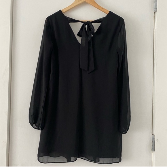 BCBG Black Chiffon Mini Dress - Picture 10 of 12